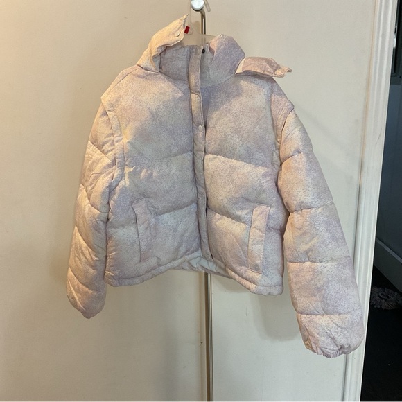 Core 10 Women's Insulated Puffer Jacket Cropped Pink Size L NWT - Picture 4 of 9